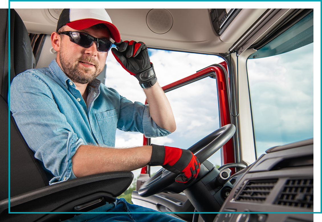Truck Driver Behind the Wheel